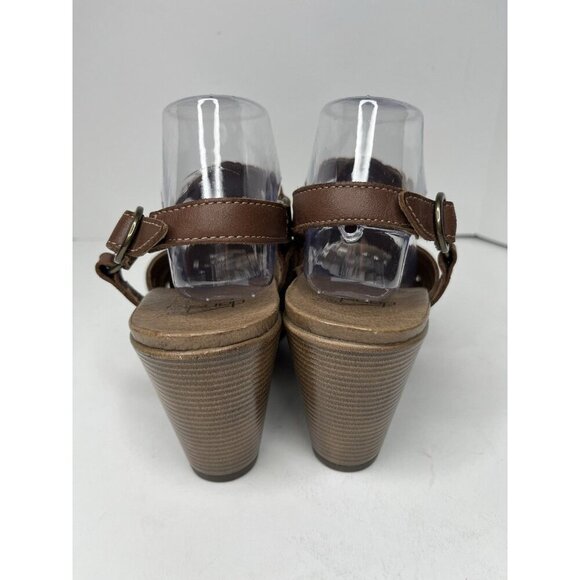 Dansko Womens Brown Frida Wedge Leather Buckle Sandals Size 41 Boho Festival - Picture 5 of 5